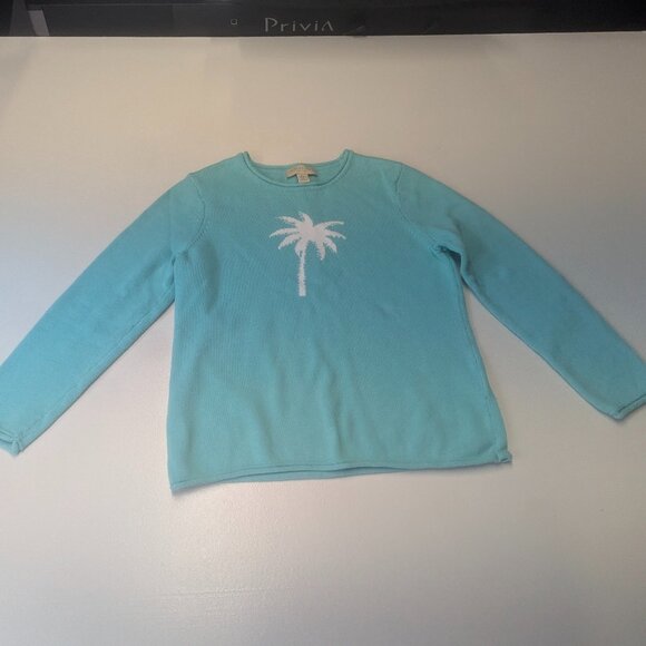 Appleseed's Petites Size Small Teal Sweater - Picture 2 of 10